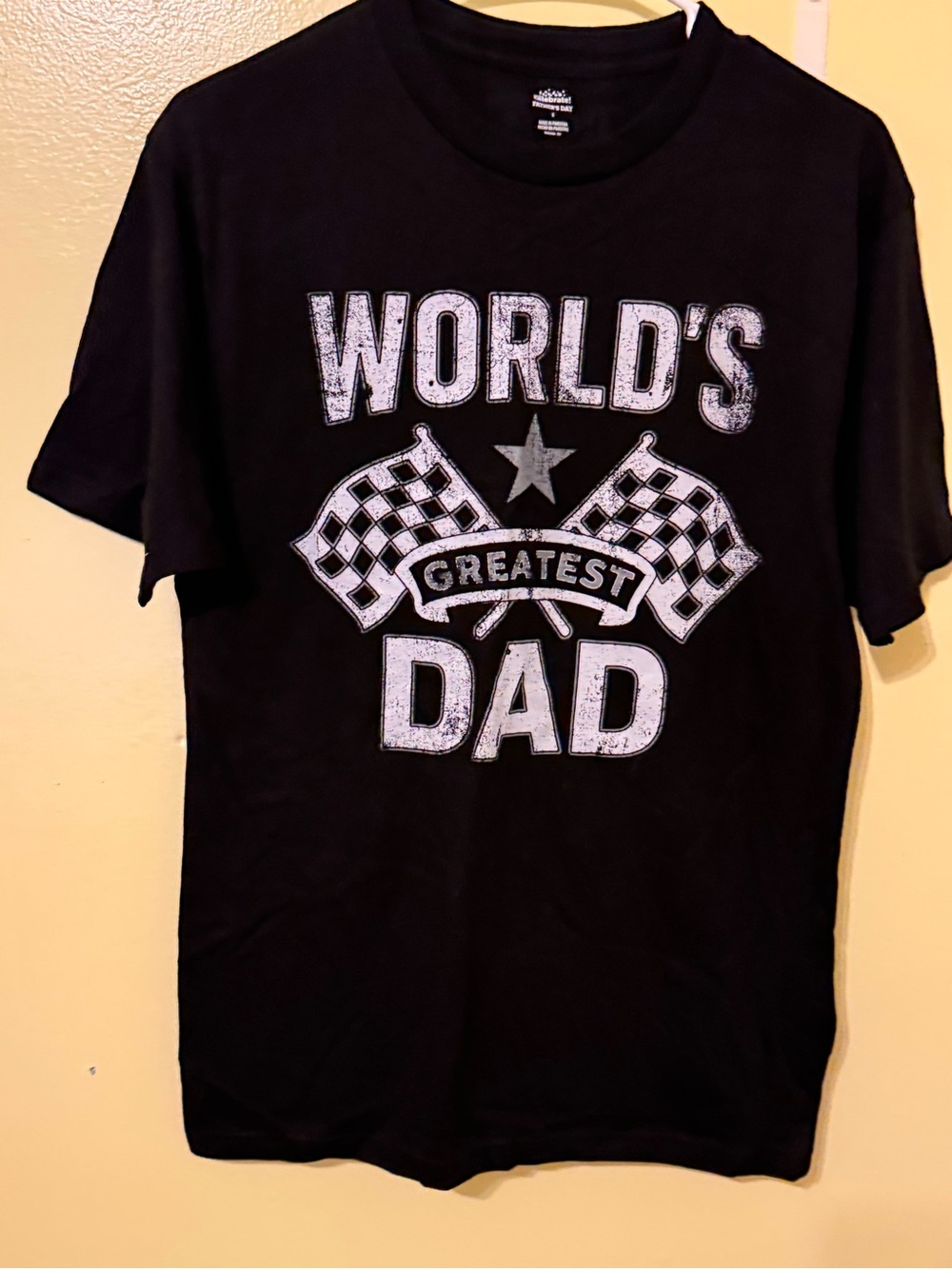 World's Greatest Dad Black Graphic Tee